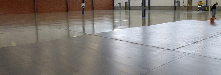 Epoxy floor after cleaning with FSG's proprietary Foamtech method