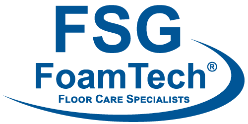 FSG Foamtech logo with tagline "Floor Care Specialists" in FSG blue